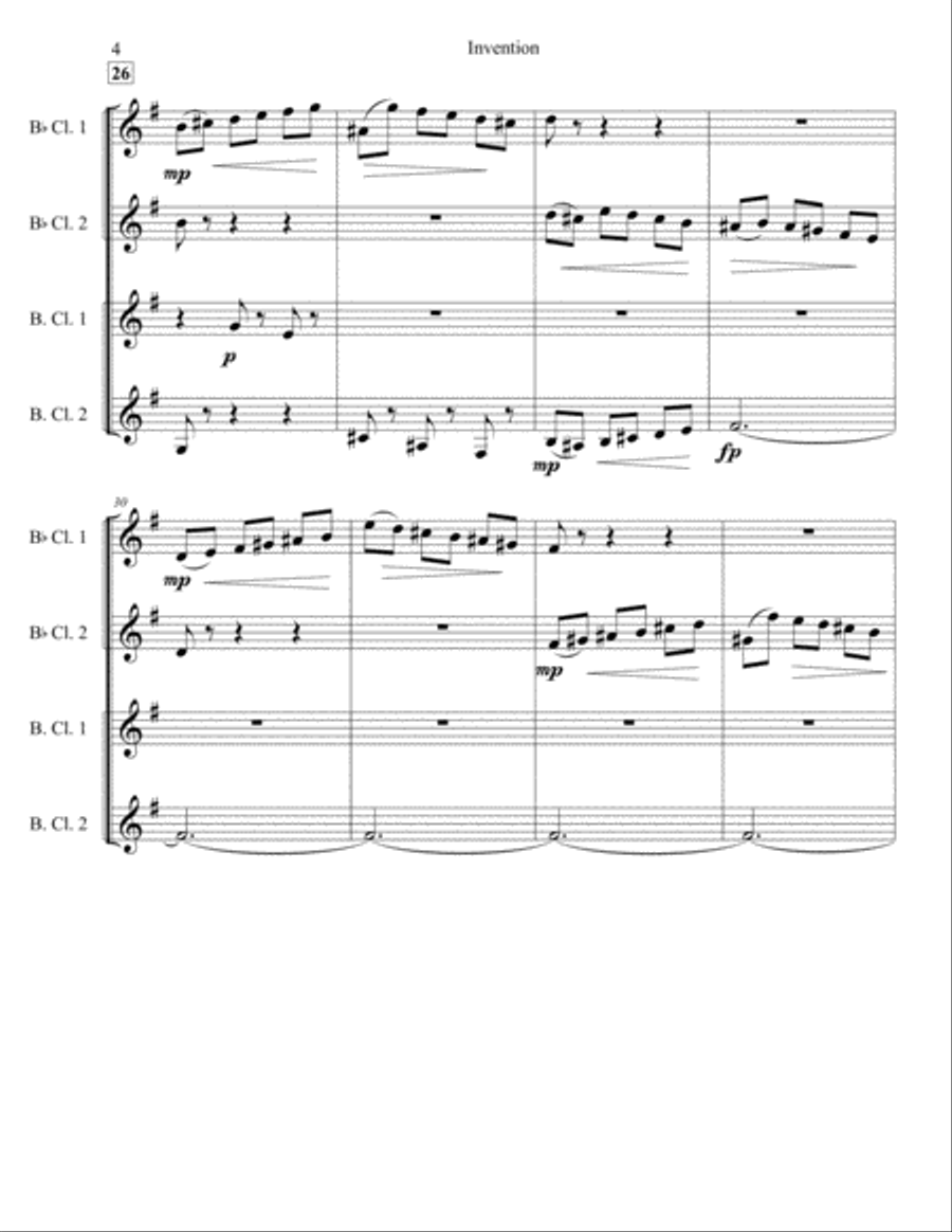 Invention Invention Woodwind Quartet scores gallery preview page 4