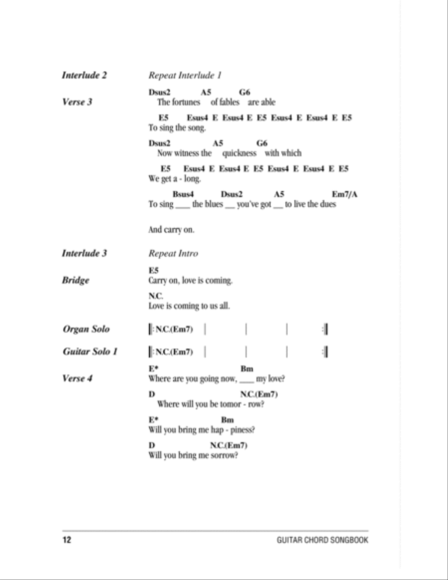 Carry On Acoustic Guitar scores gallery preview page 2