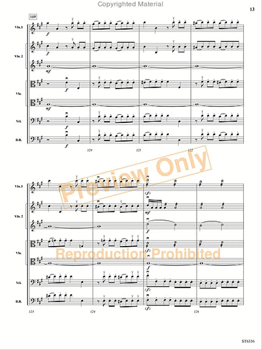 Allegro Moderato String Orchestra scores gallery preview page 14