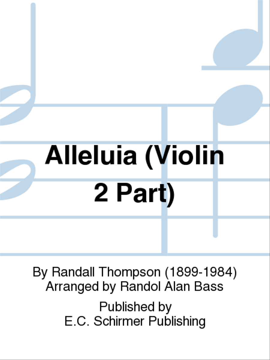 Alleluia (Violin 2 Part) Alleluia (Violin 2 Part) Violin scores gallery preview page 1