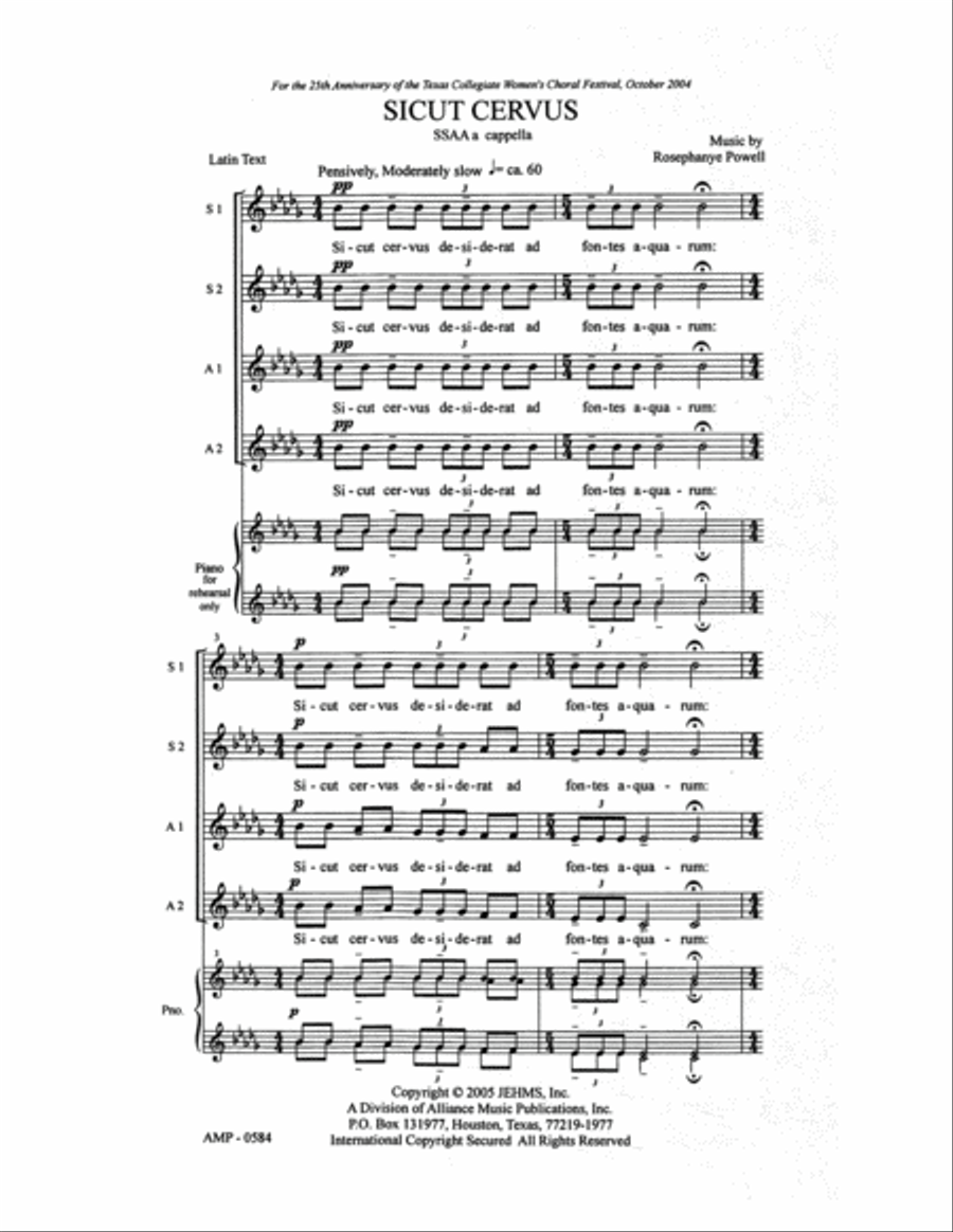 Sicut Cervus Sicut Cervus SSAA scores gallery preview page 2
