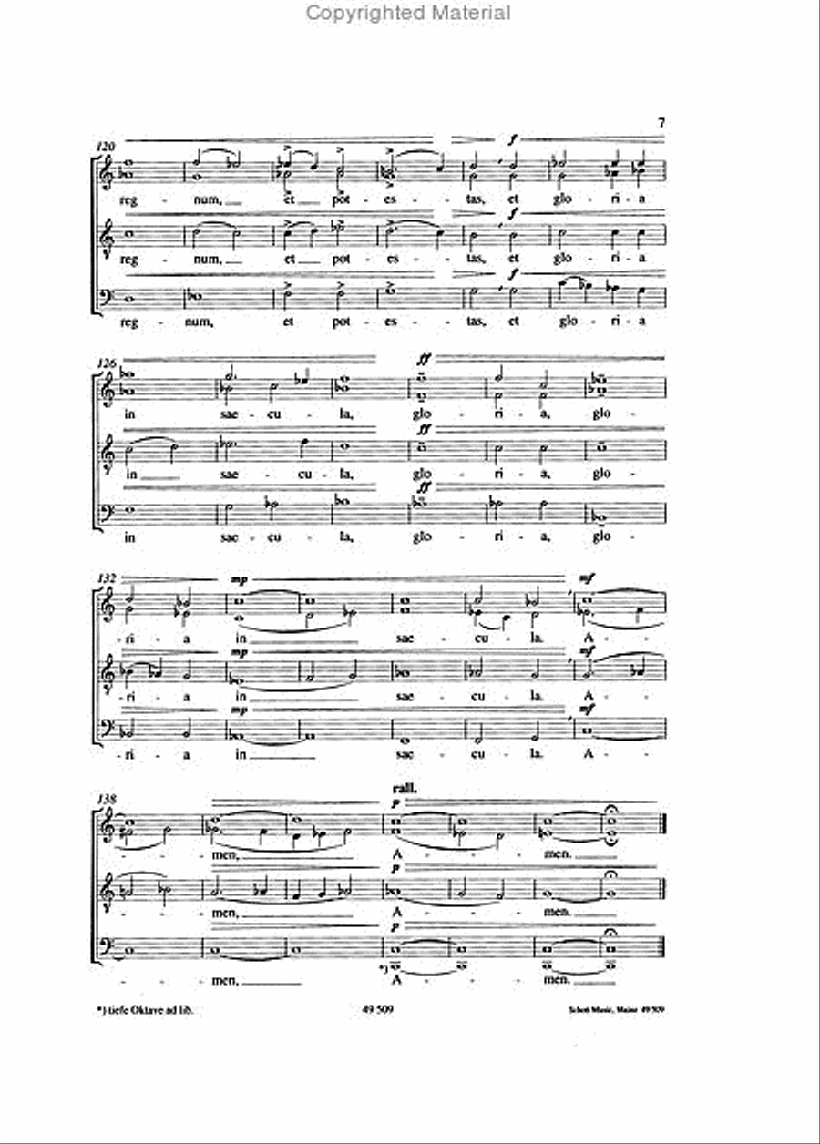 Vasks Pater Noster Satb.chor Cappella 4-Part scores gallery preview page 4