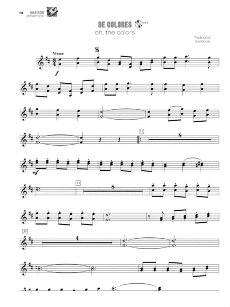 Mariachi Philharmonic - Trumpet (Book) String Orchestra scores gallery preview page 7