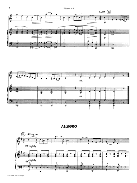 Highland/Etling Violin Quartet Series: Set 2: Piano Accompaniment