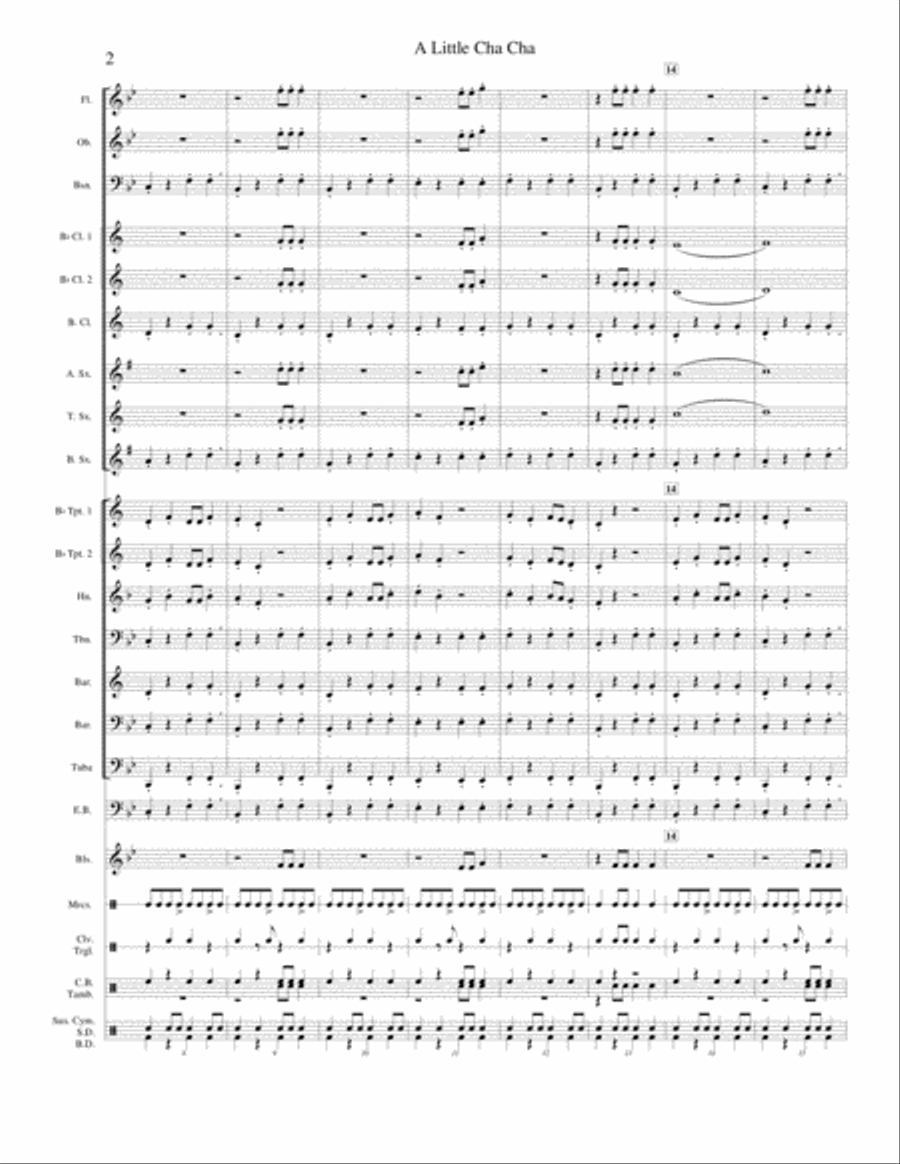 A Little Cha Cha A Little Cha Cha Concert Band scores gallery preview page 3