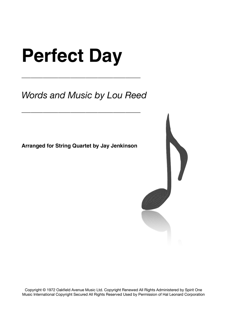 Perfect Day String Quartet scores gallery preview page 1
