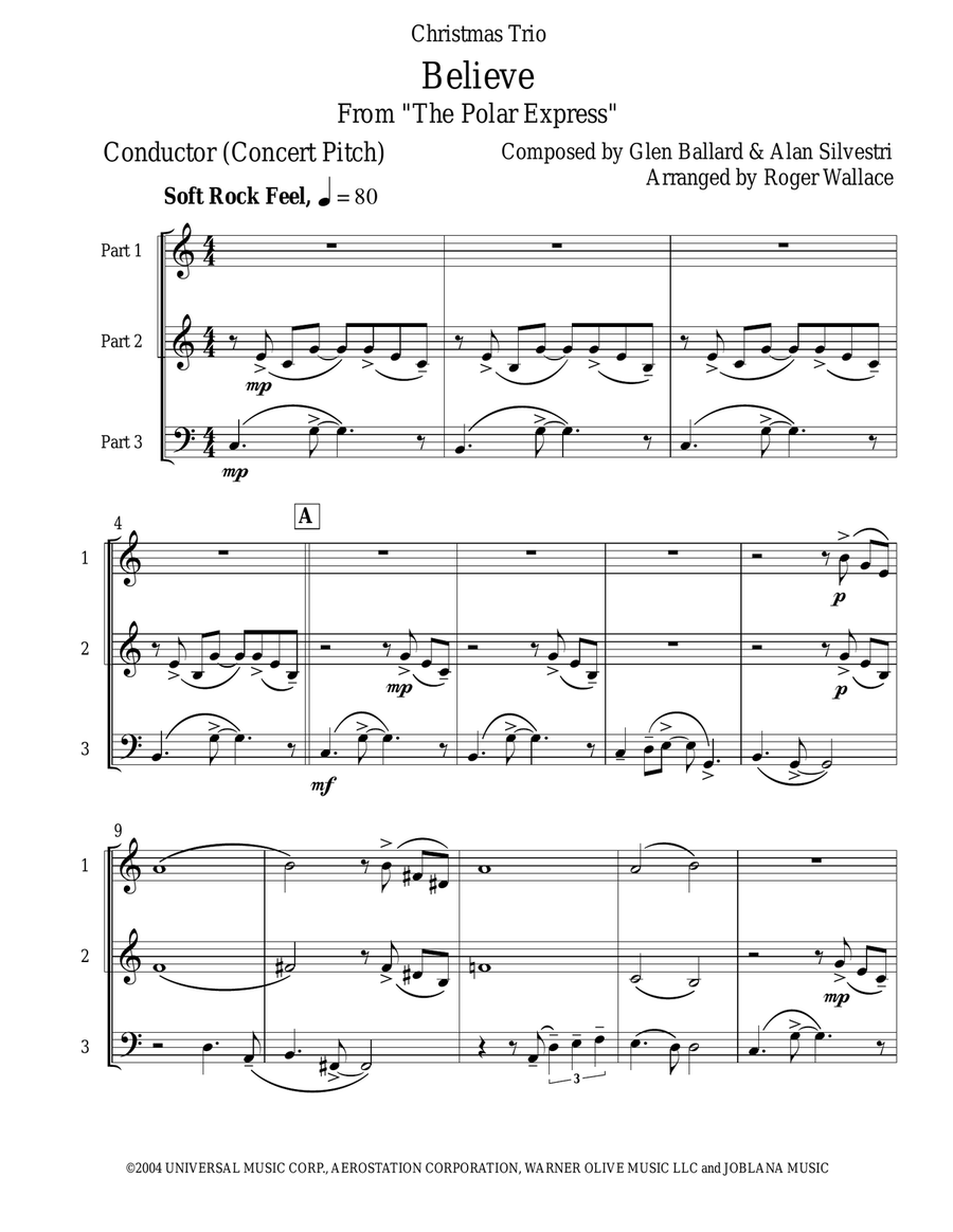 Believe Woodwind Trio scores gallery preview page 2