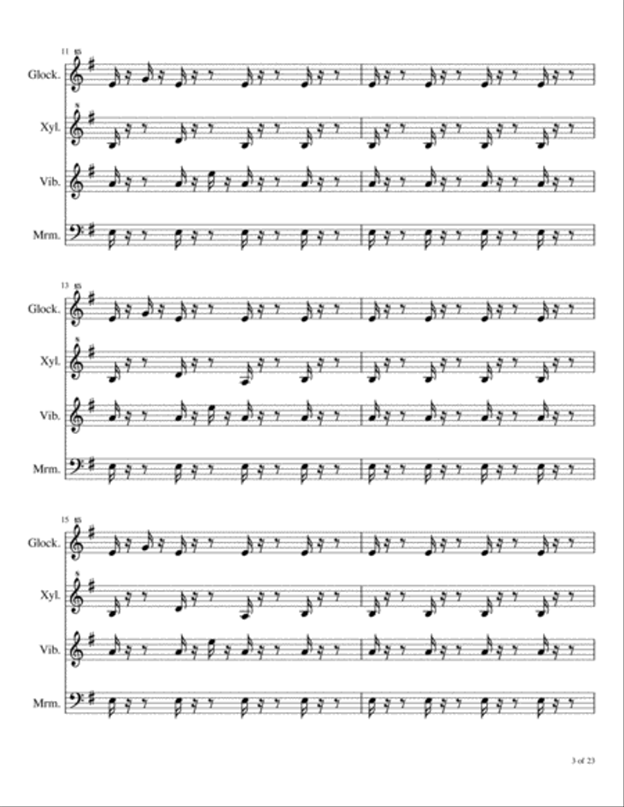 Quartet #5 Percussion Ensemble scores gallery preview page 4