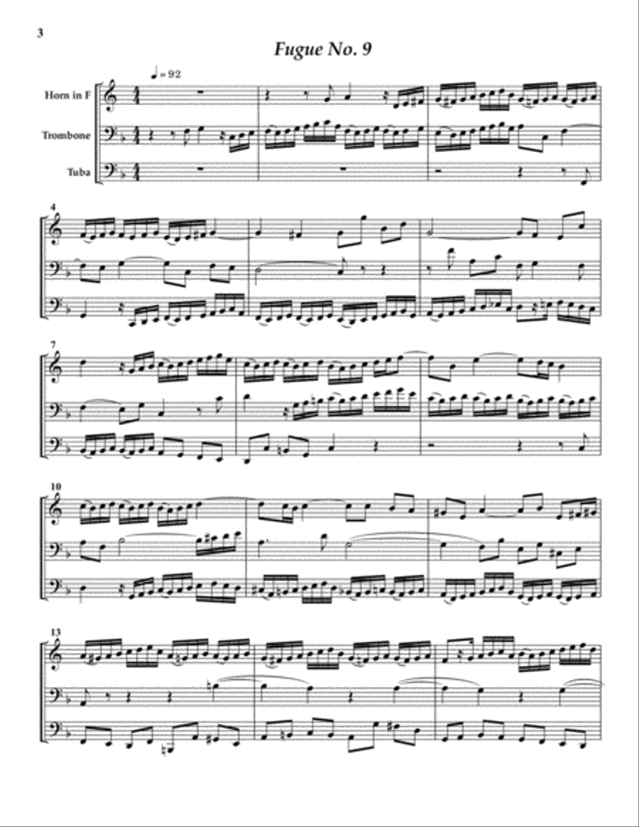 Five Sets of Preludes and Fugues Brass Ensemble scores gallery preview page 4