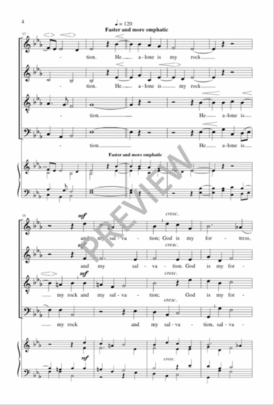 In God Alone Is My Soul at Rest 4-Part scores gallery preview page 4