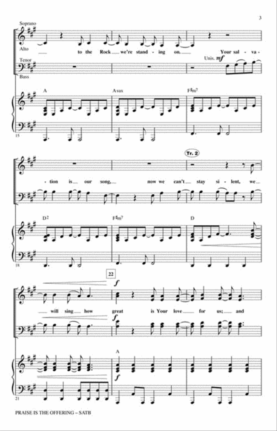 Praise Is the Offering 4-Part scores gallery preview page 3