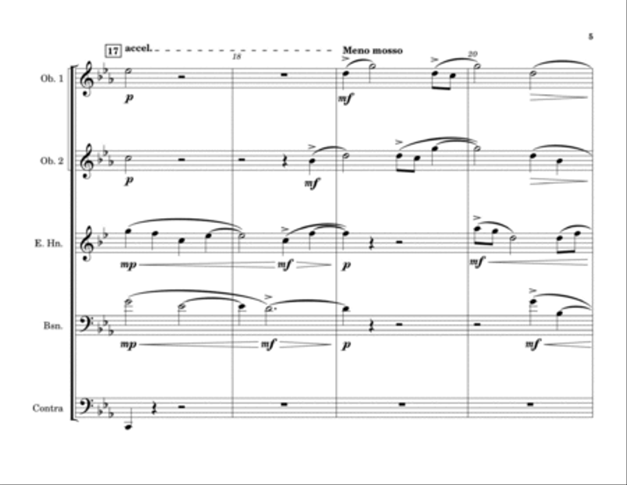 Romance No. 1 For Double Reed Quintet Woodwind Ensemble scores gallery preview page 6