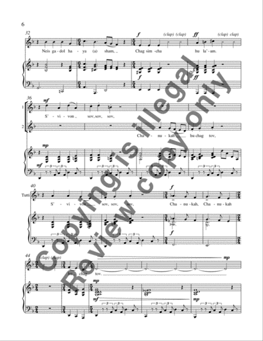 Five-Sided S'vivon (Choral Score)