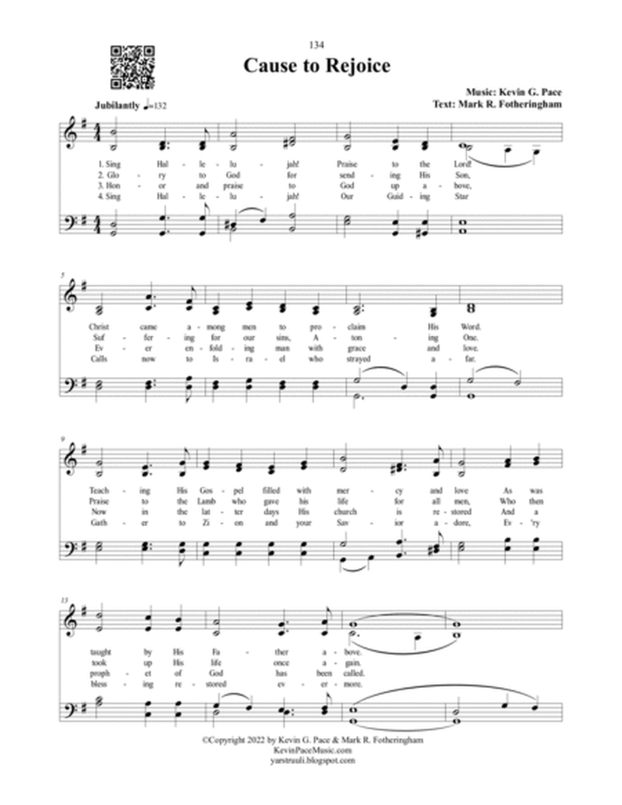 Cause to Rejoice, a sacred hymn image number null
