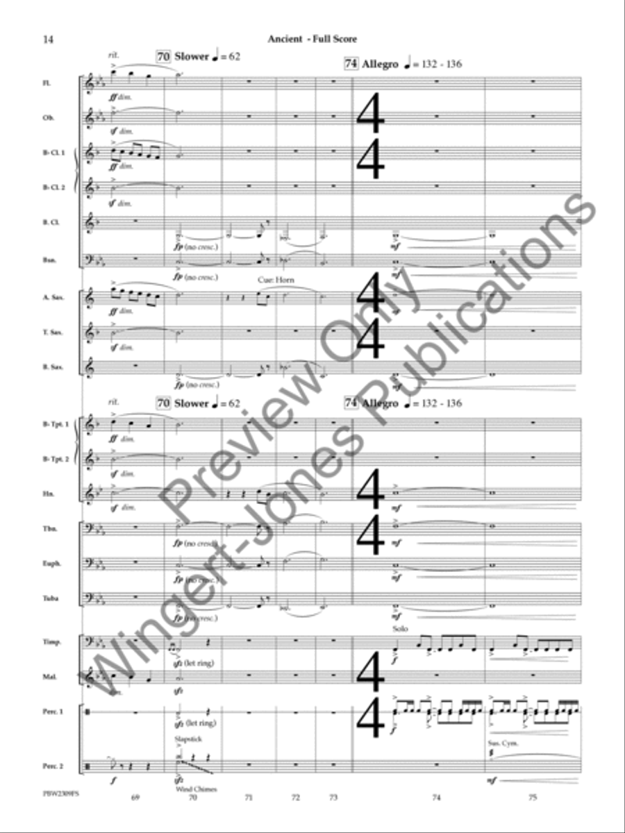Ancient (Score) Ancient (Score) Concert Band scores gallery preview page 15