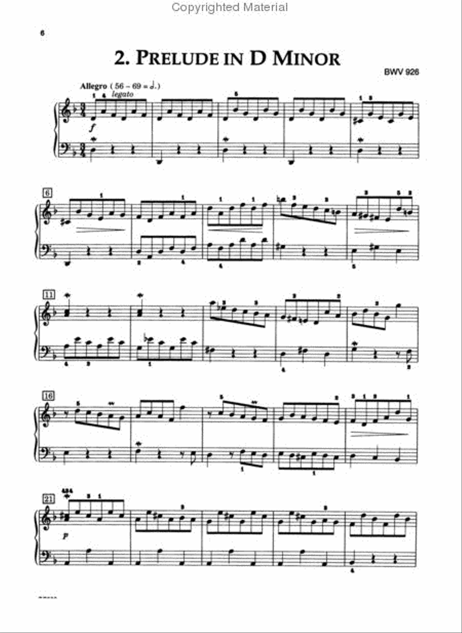 Bach - Eighteen Little Preludes Piano Solo scores gallery preview page 2