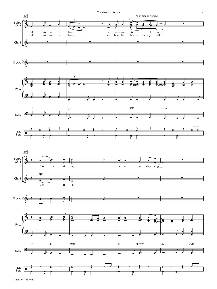 Angels In The Wind (Score & Parts) Choir scores gallery preview page 4
