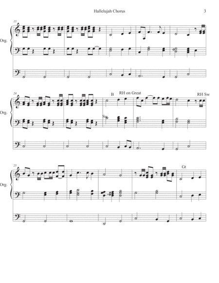 Hallelujah Chorus Key of C - Organ Solo image number null