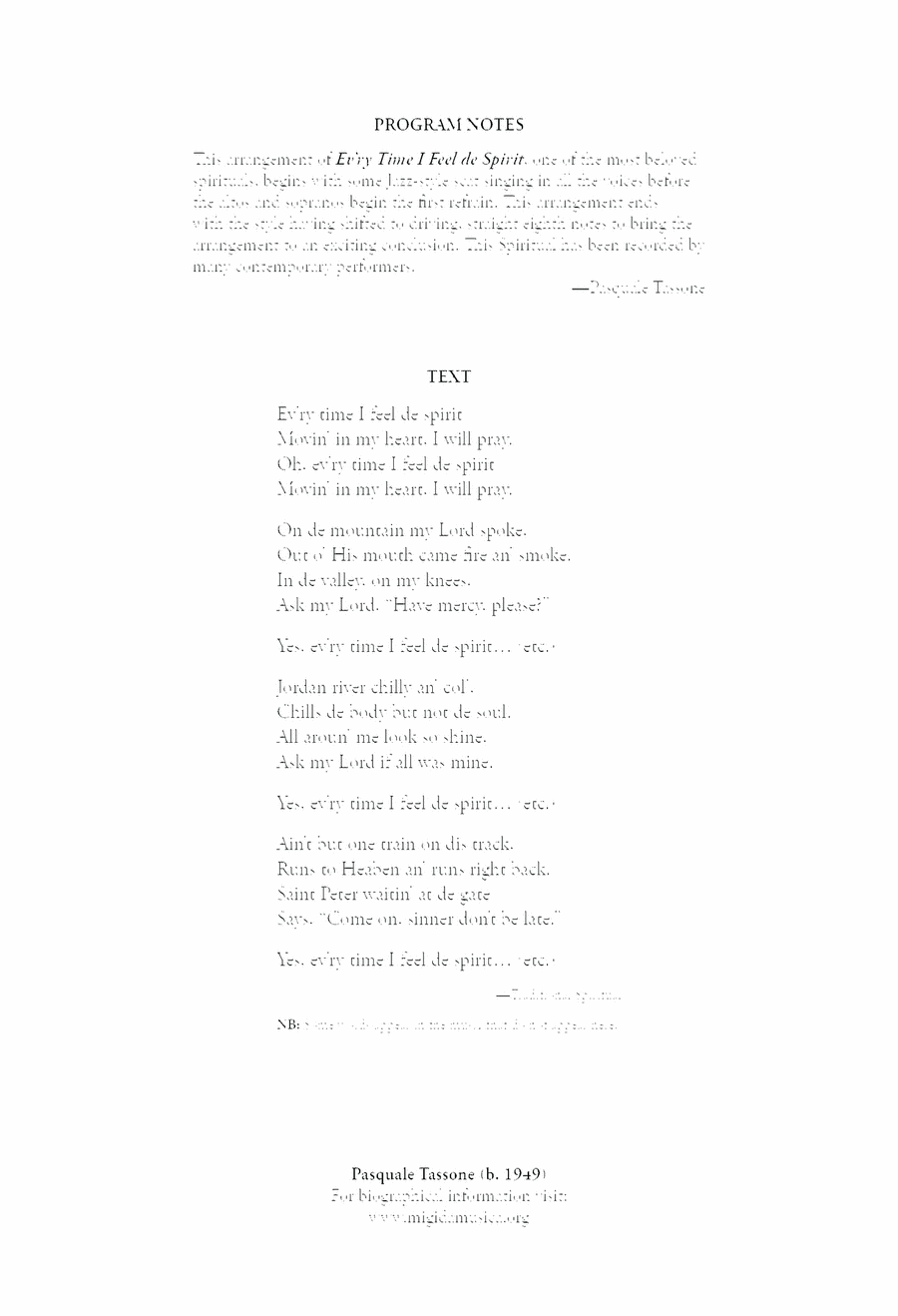 Ev’ry Time I Feel de Spirit Divisi scores gallery preview page 1