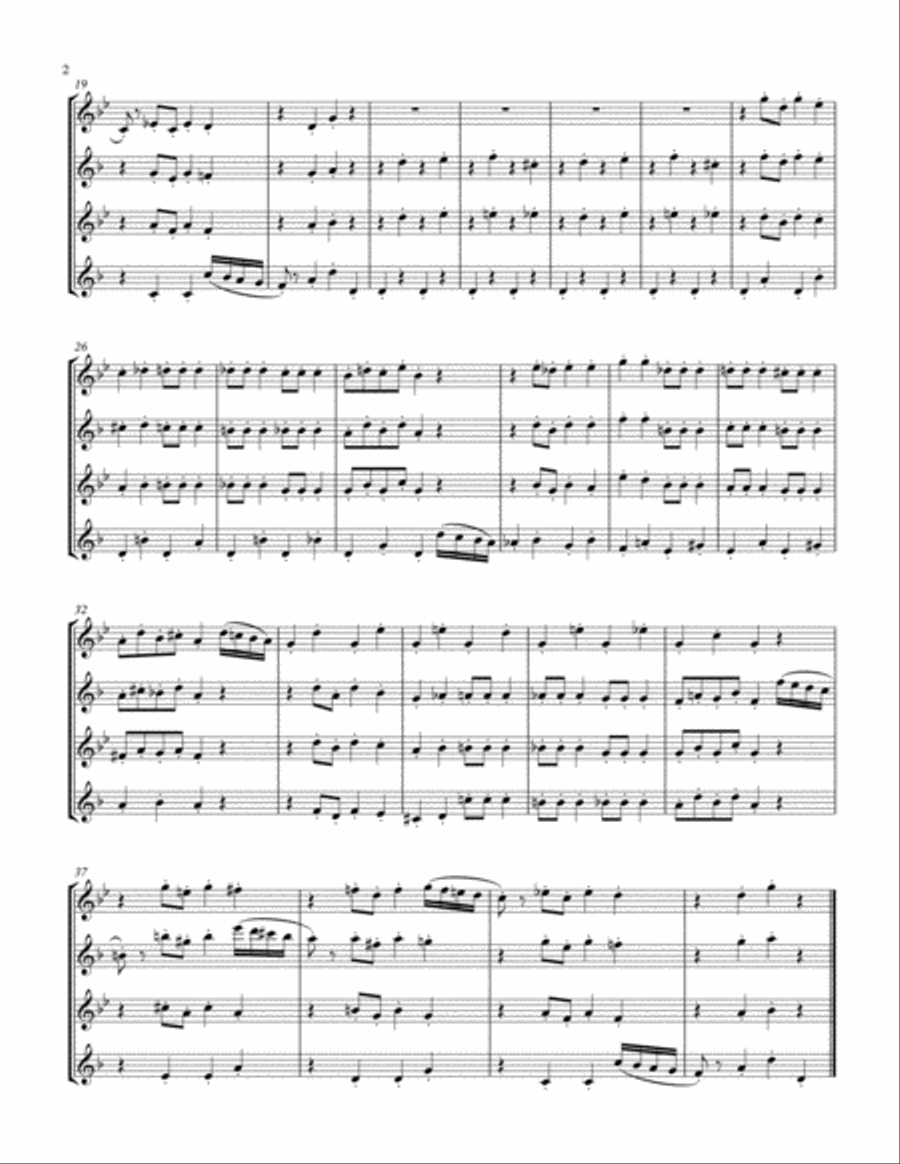 Dance of the Sugar Plum Fairies from the Nutcracker (Sax Quartet SATB) Saxophone Quartet scores gallery preview page 2