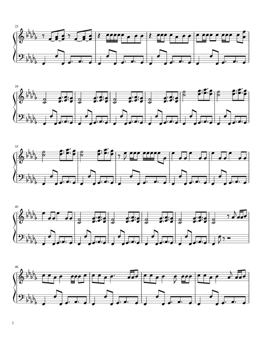 No Manana Easy Piano scores gallery preview page 2