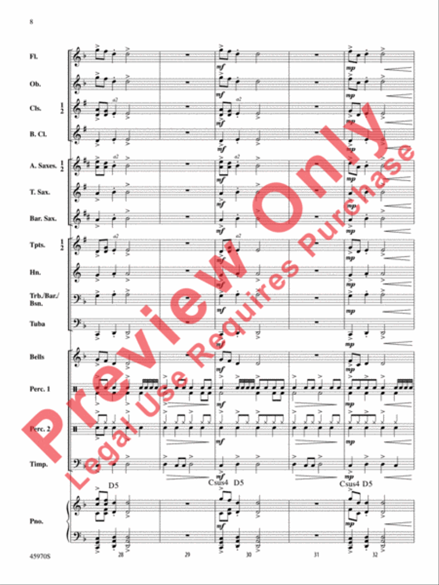 Shadow Warriors Concert Band scores gallery preview page 9