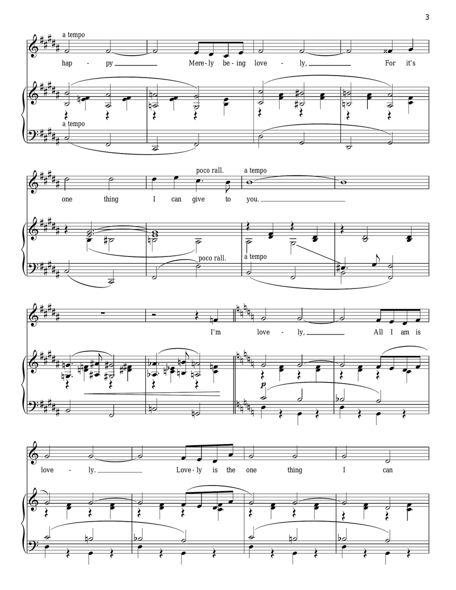 Lovely (from A Funny Thing Happened On The Way To The Forum) Piano, Vocal scores gallery preview page 3