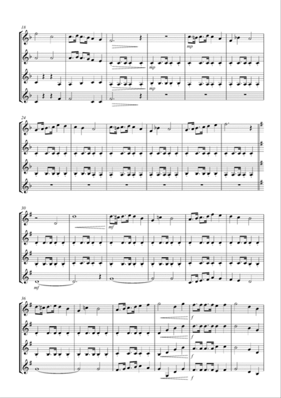 HYMN FOR VIOLIN ENSEMBLE - In His Steps I Follow Violin scores gallery preview page 2