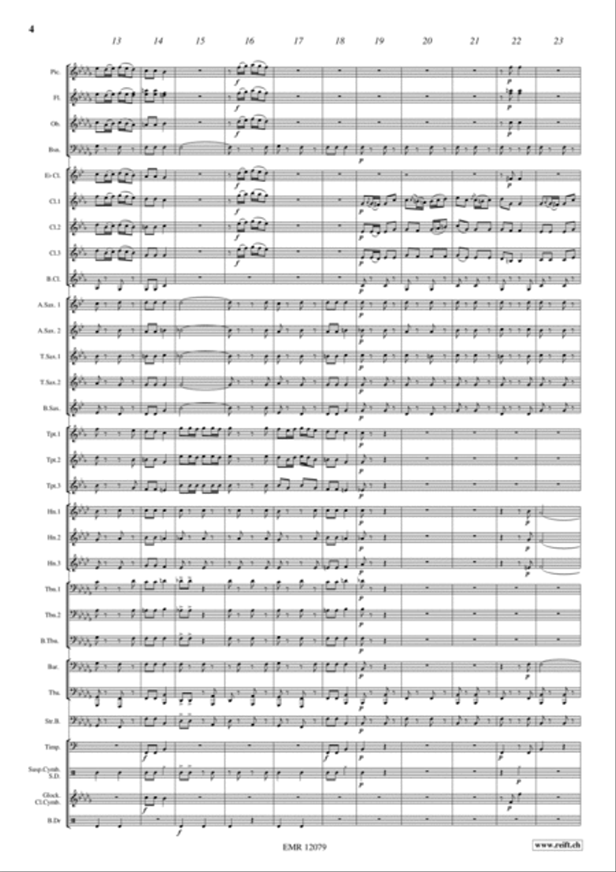 Marche Militaire Concert Band scores gallery preview page 4