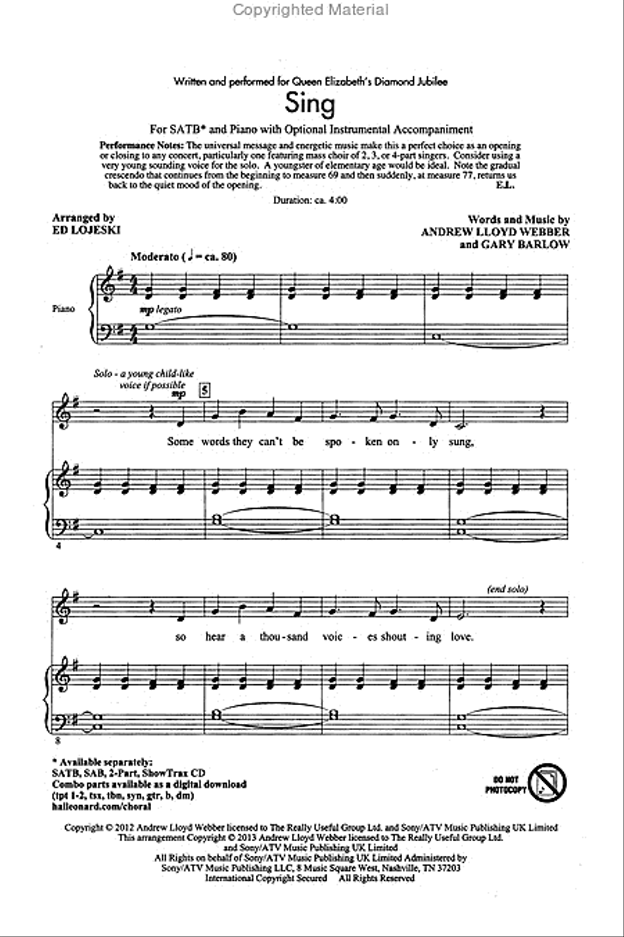 Sing 4-Part scores gallery preview page 2