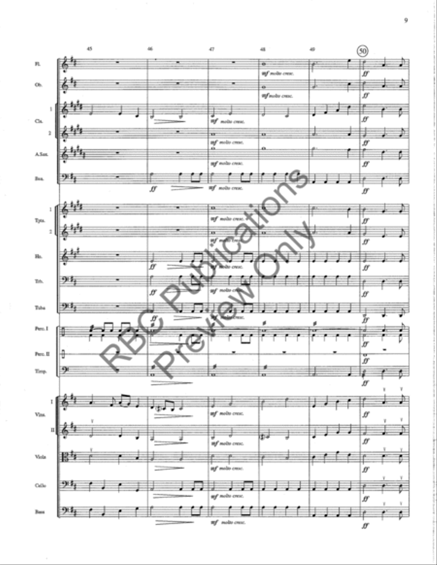March Of The Meistersingers (Score) by Richard Wagner Full Orchestra - Sheet Music page 10
