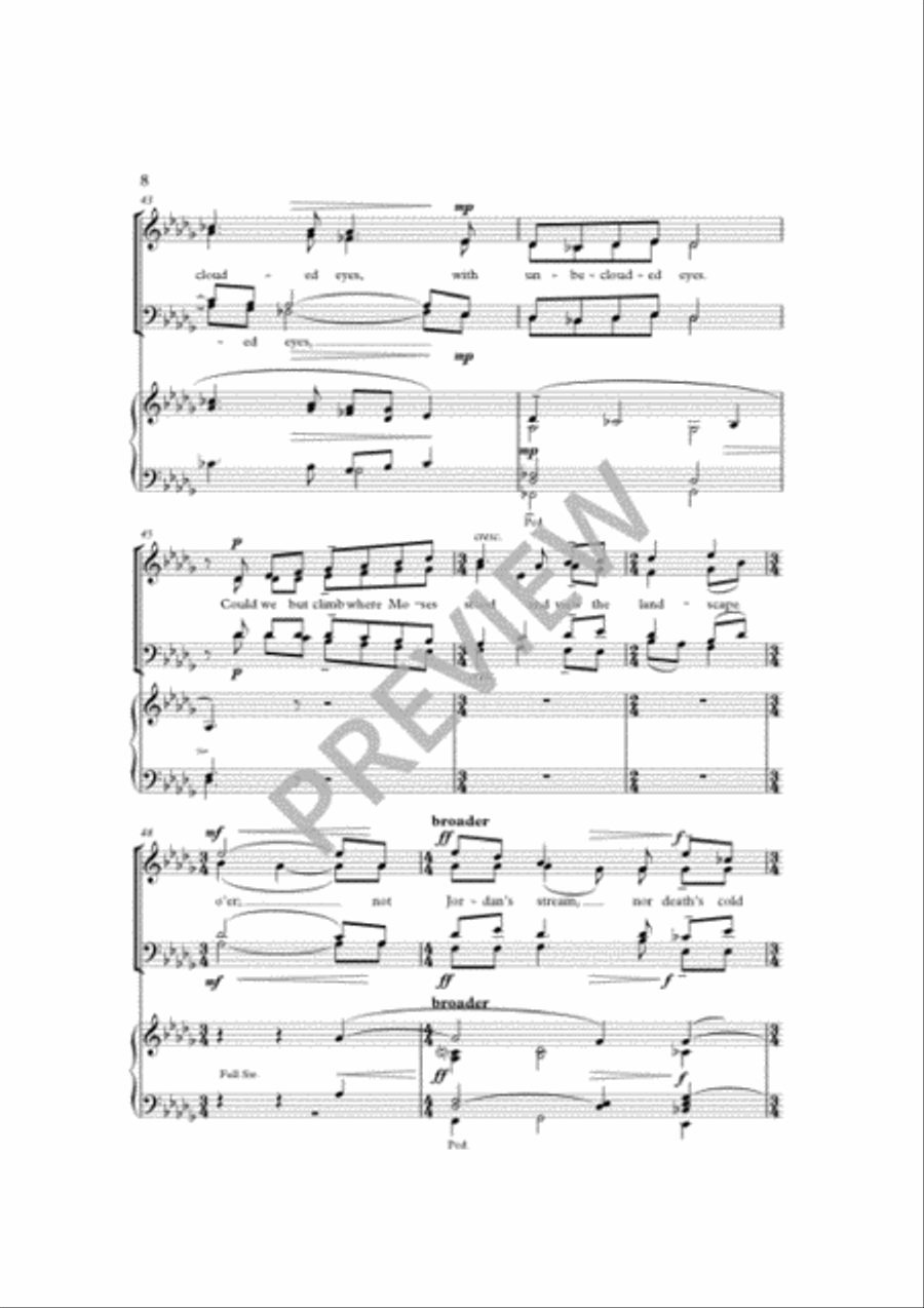 There is a land of pure delight 4-Part scores gallery preview page 8