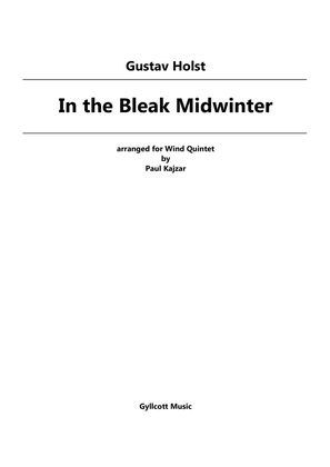 In the Bleak Midwinter (Wind Quintet)