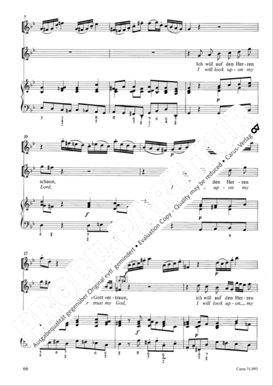 All those who seek God's sov'reign guidance (Wer nur den lieben Gott lasst walten) 4-Part scores gallery preview page 67