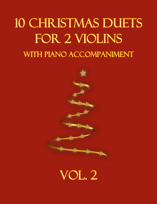 Book cover for 10 Christmas Duets for 2 Violins with Piano Accompaniment (Vol. 2)