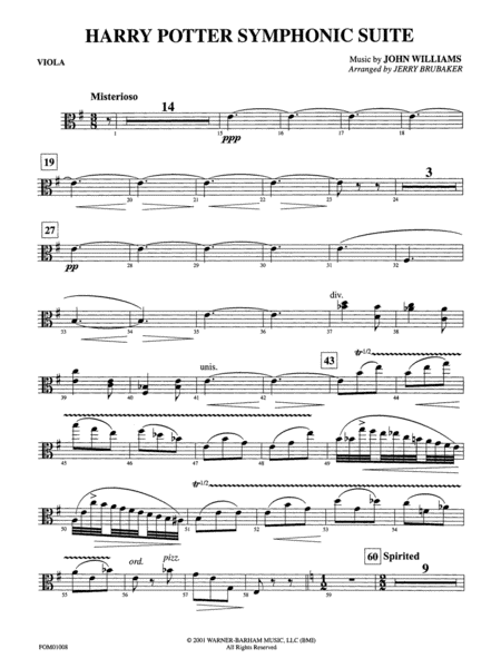 Harry Potter Symphonic Suite: Viola