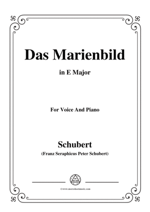 Schubert-Das Marienbild,in E Major,for Voice&Piano
