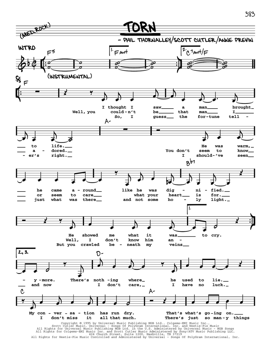 Torn Torn Voice scores gallery preview page 1