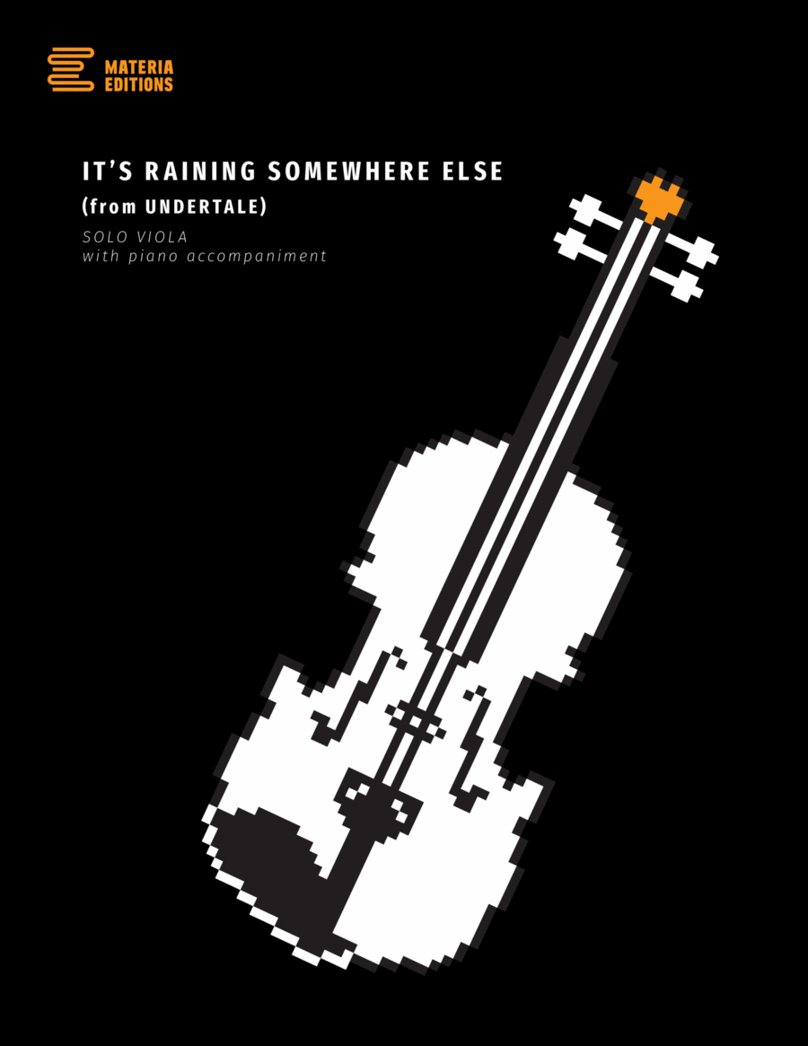 It's Raining Somewhere Else (from UNDERTALE) (for Solo Viola with Piano Accompaniment) Piano Accompaniment scores gallery preview page 1