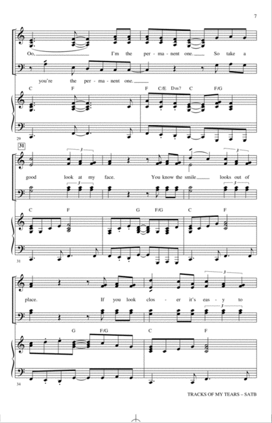 Tracks Of My Tears (arr. Kirby Shaw) 4-Part scores gallery preview page 5