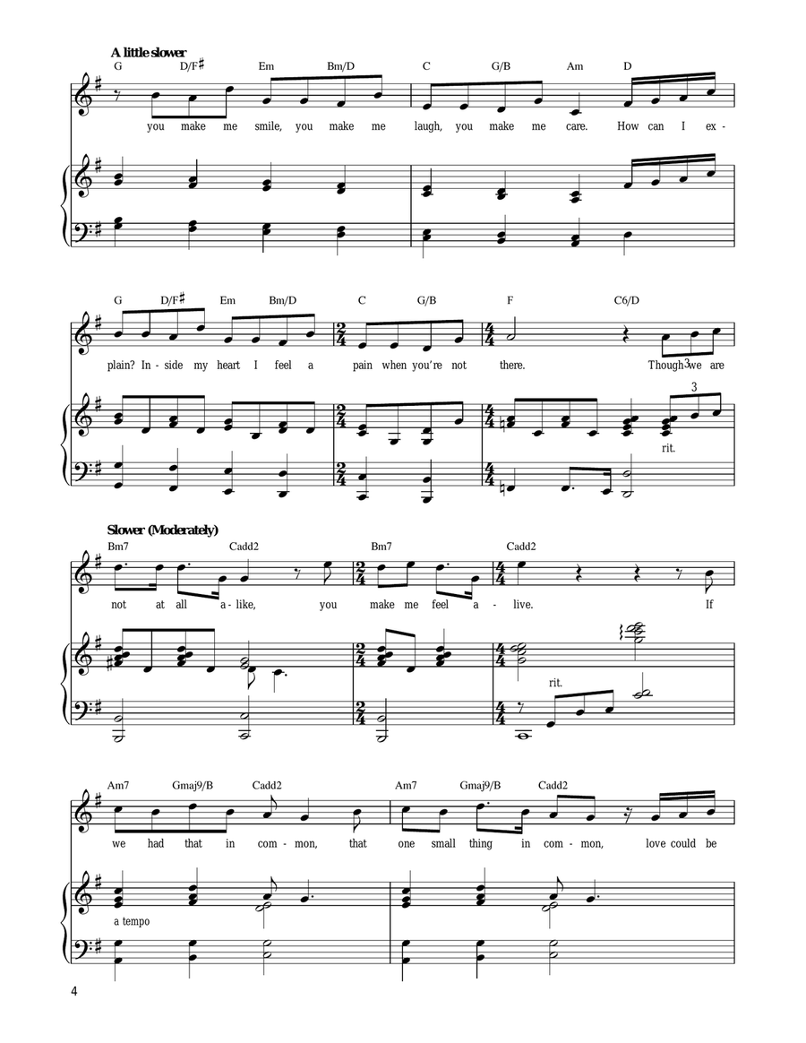 Small Umbrella In The Rain Guitar scores gallery preview page 4