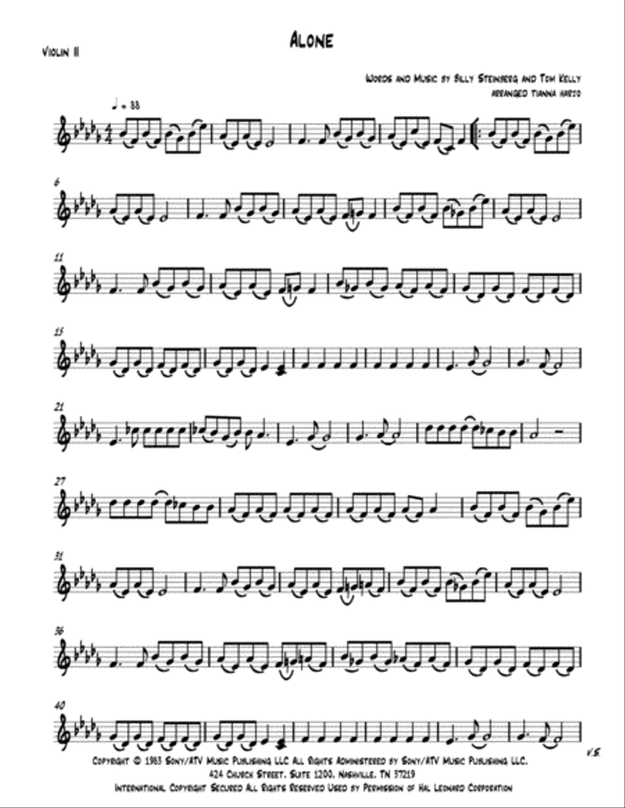 Alone Alone String Quartet scores gallery preview page 3