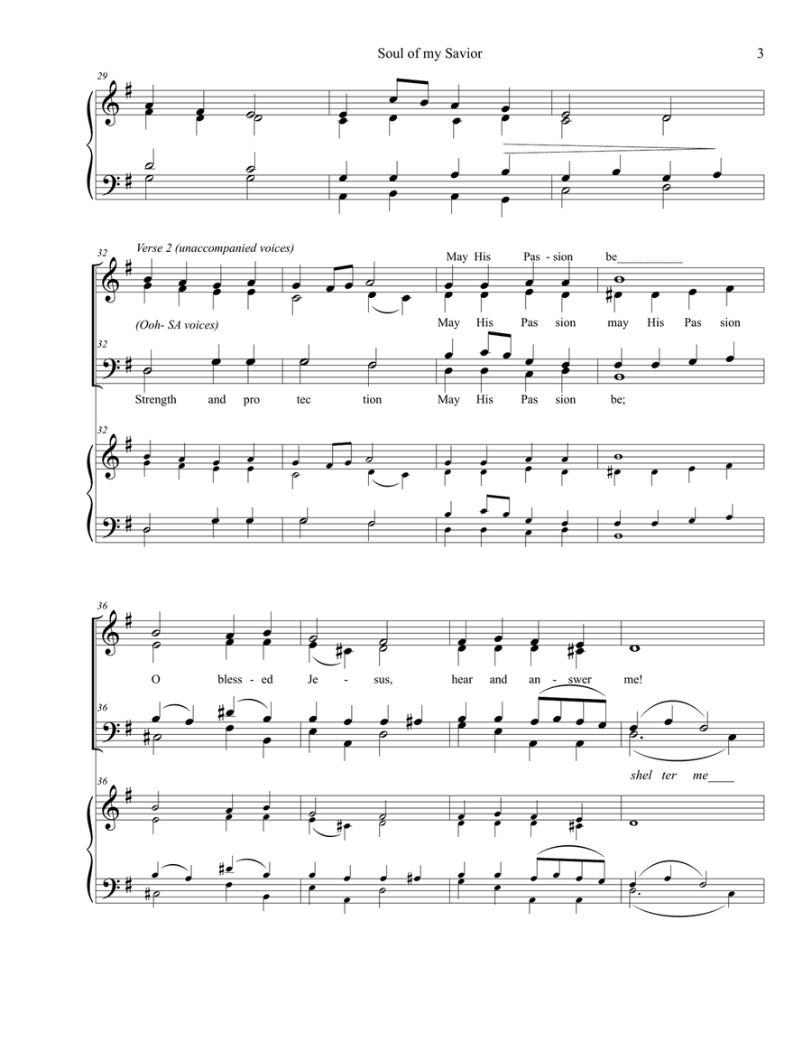 Soul of my Savior (Anima Christi) 4-Part scores gallery preview page 3