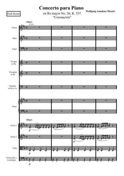 Mozart—Piano Concerto No.26 in D major, K.537(Piano&Ochestra)