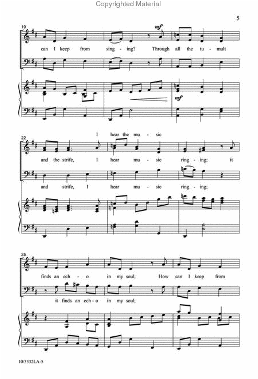 How Can I Keep From Singing? 3-Part scores gallery preview page 4