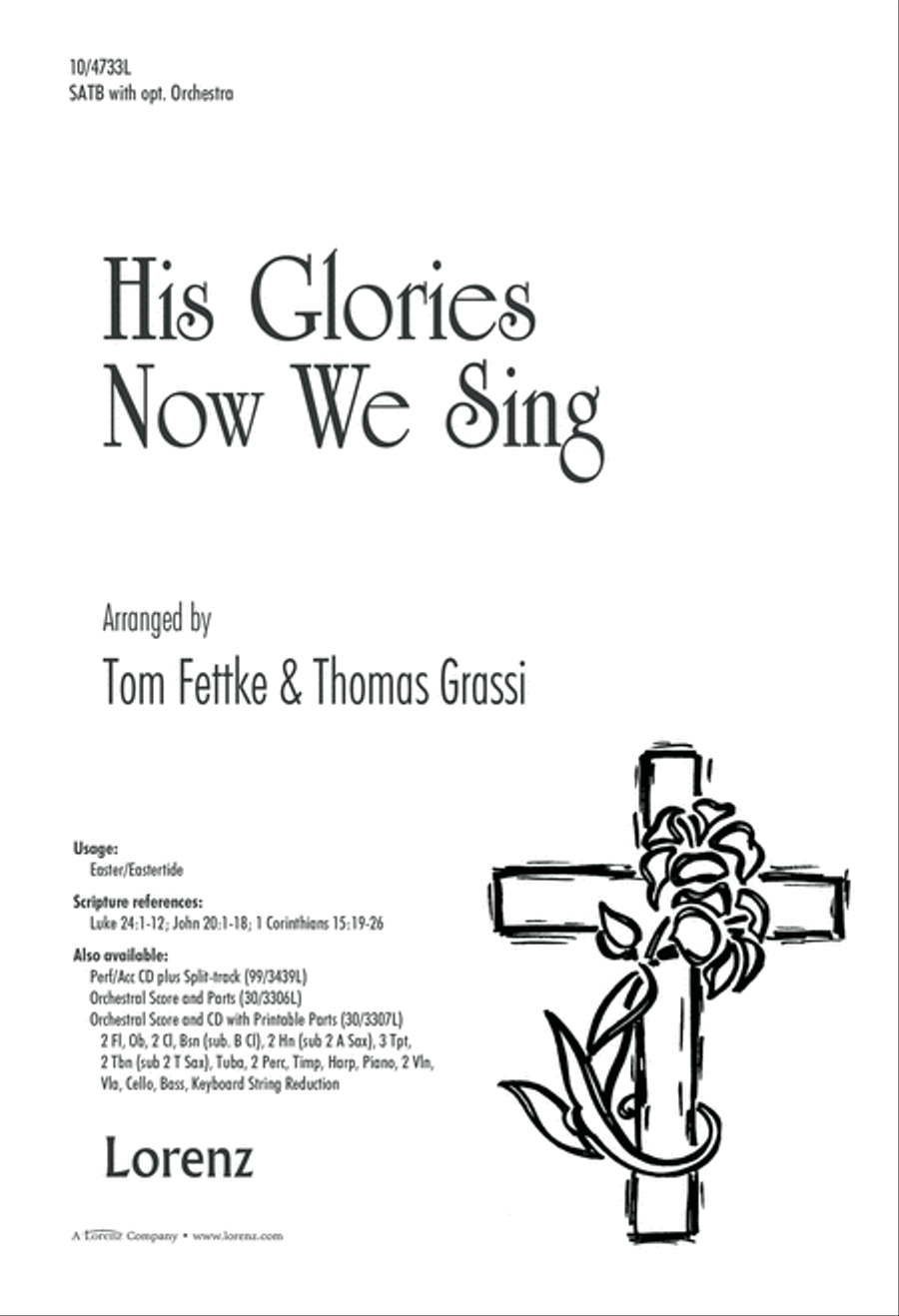 His Glories Now We Sing 4-Part scores gallery preview page 1