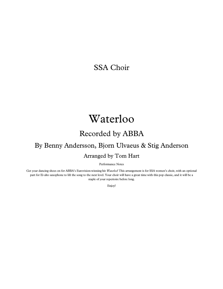 Waterloo SSA scores gallery preview page 1