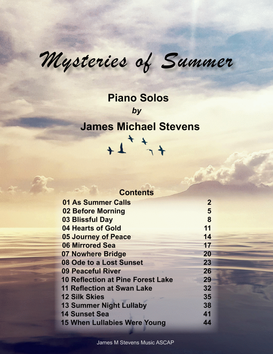 Mysteries of Summer Piano Book Piano Solo scores gallery preview page 1