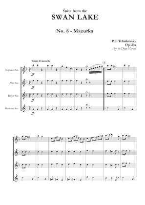 Book cover for "Mazurka" from Swan Lake Suite for Saxophone Quartet