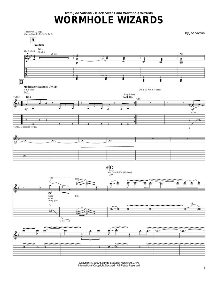Wormhole Wizards Wormhole Wizards Acoustic Guitar scores gallery preview page 1